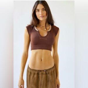 Urban Outfitters Out From Under Go for Gold Seamless Top XS